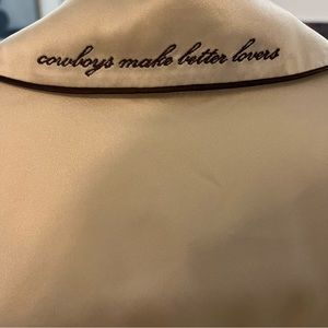 Reformation cowboys make better lovers silk button down